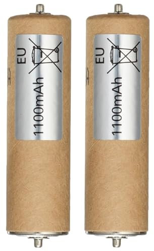 VIOKS Set 2 STK Akku 1,2 V 1100 mAh Ersatz für Panasonic WER160L2506 WER1411L2508 WER160L2504 ER160 ER161 ER1511 ER1610 ER389 für Haarschneider Ersatzakkus ist auch passend wie Braun 67030921
