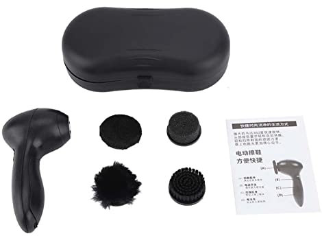 Jwthee Elektrisches Schuhputzset, elektrische Schuhputzbürste, Schuhputzmaschine, Staubreiniger, elektrische Schuhputzbürste, tragbares USB-Lederreiniger-Pflegeset für Schuhe