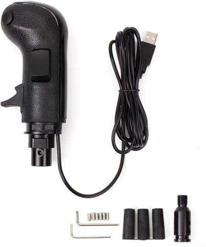 Alanmoship USB Schaltknauf für Logitech G29 G27 Racing Shifter, 18 Gänge, Hoch/Niedriger Gangschalter, PC-kompatibel, Schwarz