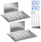 SupRovare Soap Dish Holder, 2 Pack Stainless Steel Shower Soap Holder, Shower Soap Dishes Tray Sink Sponge Holder for Kitchen and Bathroom, Wall Mounted/Self Adhesive, Silver