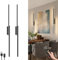 Aipsun Kabellose LED Akku Wandleuchte mit fernbedienung, 10000mAh USB-C Wiederaufladbare Wandlampe Schwarz 80CM, 6W Moderne Schlafzimmer Wohnzimmer Wandleuchte, Drei Farbtemperaturen (2 Stück)