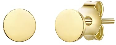 Lulu Jane Damen Ohrringe Messing gelbgold | gelbvergoldet 14 Karat, Ohrstecker