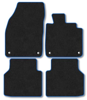 Skoda Elroq (2025+) Premium Carpet Car Mats | Blue Edge Trim Premium Floor Mats Tailored Fit Full Coverage Protection Accessories Easy Clean Anti Slip Made in the UK