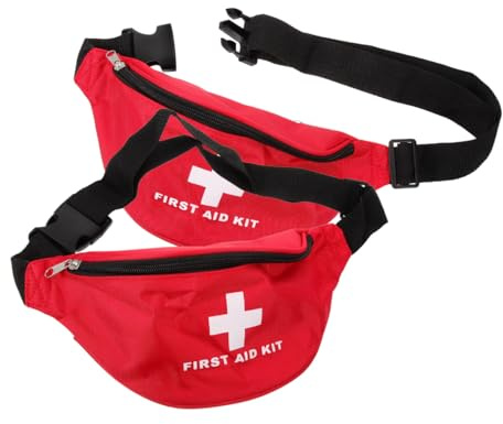 GALPADA Notfall Hüfttasche Sanitäre Hilfe Tasche Aus Robustem Material Mit Reißverschluss 2 Stück Tragbar Für Camping Wandern Auto Boot Fahrrad