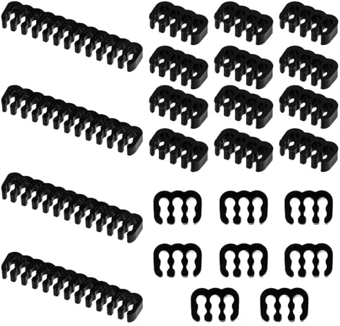 Kabelhalterung 24er Set, Kabelkamm Kabelorganizer Kabelführung Kabelclips, PSU-Kabelkämme für Verlängerungskabel-Management, 24-Pin 8-Pin 6-Pin für interne PC Computer Kabel
