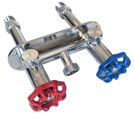 Barrière de contrôle de l'eau de robinet extérieur chaud et froid de 10,2 cm résistant au gel, installation facile, porte de contrôle
