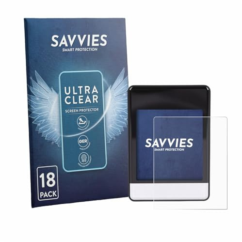 Savvies 18 Stück Schutzfolie für Asixxsix Bike Computer Displayschutz-Folie Ultra-Transparent