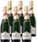 Henkell Sekt Brut (6 x 0,75 l) - Feinperliger Sektgenuss, elegante Cuvée aus den beliebtesten Rebsorten wie Chardonnay, fruchtig-frischer Geschmack, VEGAN