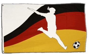 Flaggenfritze Fahne/Flagge Deutschland Frauenfußball + gratis Sticker