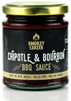 Chipotle & Bourbon BBQ Sauce | The Smokey Carter | Great Taste Award Winner | Great on Ribs, Brisket, Sausages & More