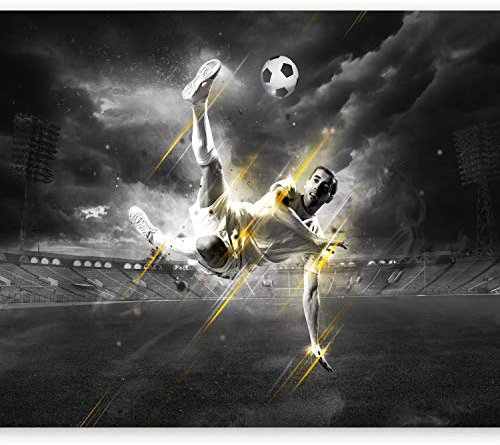 murando - Vlies Fototapete Fussball 350x256cm Foto tapete Schlafzimmer Wohnzimmer Vliestapete XXL Wandtapete Motivtapeten 3d Effekt Wand Dekoration - Fußball schwarz weiß Kindertapete Kinderzimmer