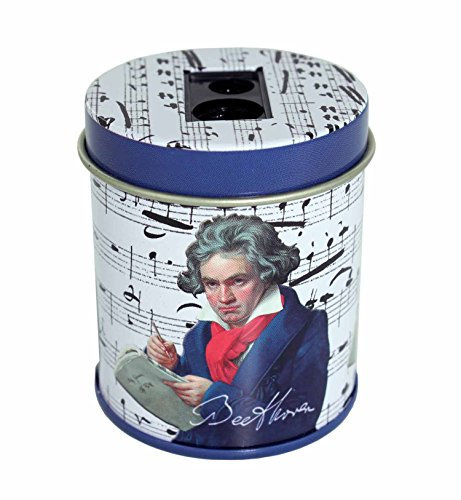mugesh Bleistiftspitzer-Runddose Beethoven - Geschenk für Musiker