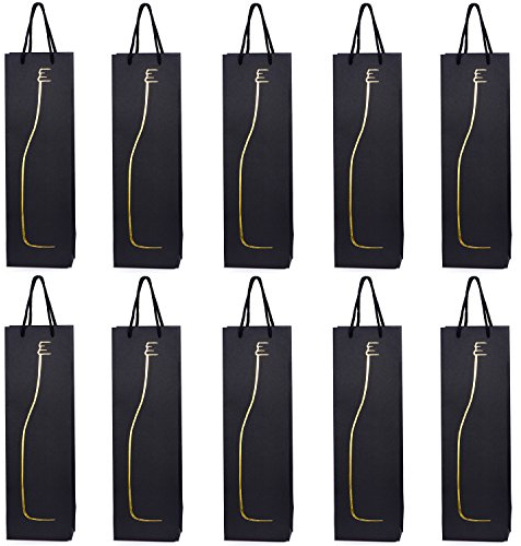 10 Flaschentüten Geschenktüten für Wein Prosecco und Champagner 40 x 12 x 9 cm Flaschen Silhouette