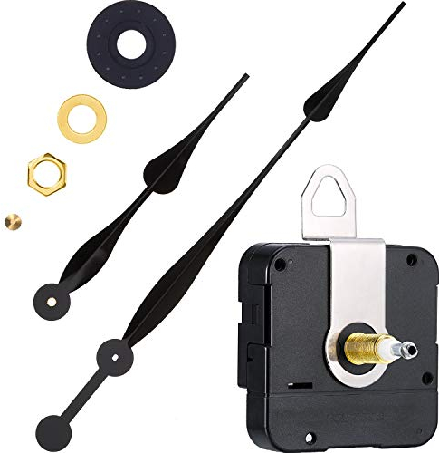 Hicarer Horloge à Quartz à Couple Élevé Mouvement Horloge Mécanisme de Remplacement avec Mains Spade de Longues de 12 Pouces pour l'horloge de Bricolage