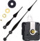 High Torque Quartz Clock Movement Clock Replacement Mechanism with 12 Inch Long Spaten Hands for DIY Clock (Black, Shaft Length 1/10 Inch / 23mm Shaft Length)