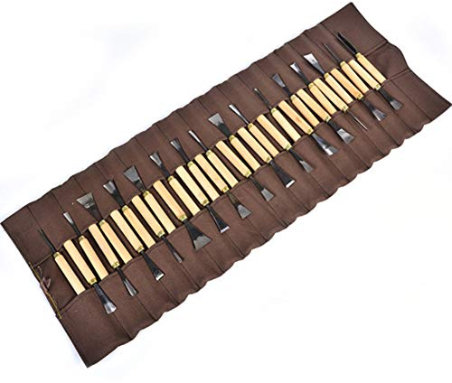 Kit di coltelli da legno 31PCS, kit da intaglio in legno con custodia, set di scalpelli professionali, per scultura fai-da-te [Classe energetica A]