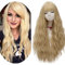 Mildiso Perücke Damenperücke Lang Blond Locken Perücken mit pony Natürlich Wig/Für Frauen Alltag Anime Cosplay Kostümparty Halloween Karneval 001B