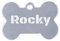 elasto - Knochen Hundemarke mit Gravur aus Aluminium - Super Robust & Ultra Leicht - Adresshänger für Hunde mit Gravur Vorder & Rückseite - Hundezubehör für Ihren 4-Beiner in Silber