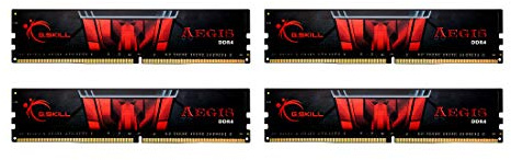 G.skill Aegis - Ddr4 - 64 Gb: 4 X 16 Gb - Dimm 288-Pin - 3200 Mhz / Pc4-25600 - Cl16 - 1.35 V - Ungepuffert - NoN-Ecc (f4-3200c16Q-64gis)
