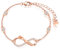 INFINIONLY Bracelet en Argent 925 pour Femme et Fille - Symbole de l'Infini avec Fleur Rose, Diamant, Cœur ou Étoile - Zircon Incrusté, Or Rose
