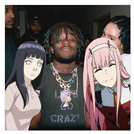 Hip Hop Rapper Lil Uzi Vert X Hyuuga Hinata & 02 Leinwandbild, Wandkunst, Deko, Bild, Gemälde für Wohnzimmer, Schlafzimmer, Dekoration, 30 x 30 cm, ohne Rahmen, Hip Hop Rapper Lil Uzi Vert X Hyuuga