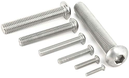 Linsenkopfschrauben Innensechskant / M6 x 40 mm [10 Stück] DIN ISO 7380-1 / Rostfreier Edelstahl A2 V2A VA/ISK/Flachkopf/Flachkopfschraube