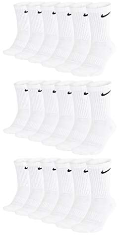 Nike Unisex Trainingssocken Everyday Cushioned Crew Socks SX7664 9 Paar, Größe:42-46, Artikel:-100 white