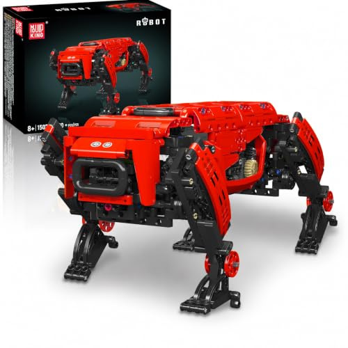 Mould King 15067 Technik Mechanischer Hund Bausteine Modell, APP Fernbedienung Roboter Hundespielzeug, DIY Bauset Spielzeug Geschenke