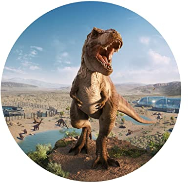 Tortenaufleger Jurassic World 4, rund 20cm Fondantpapier PREMIUM