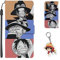 Staremeplz Hülle für Samsung Galaxy A51 One -Piece Anime Handyhülle [Mit Luffy/Zoro Schlüsselbund] Cartoons Leder Schutzhülle Case Hülle für Samsung Galaxy A51
