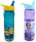 Polar Gear 1325 1731 More Than a Minion Kids Drinks Bottle, polypropylene plastic, Turquoise, Yellow, 600ml & Disney Frozen Water Bottle with Straw – Reusable Kids 600ml PP , Multi Colour