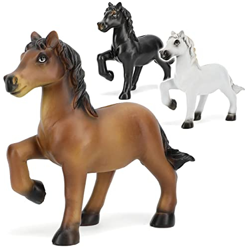 alles-meine.de GmbH große Spardose Pferd mit Verschluss - aus Kunstharz/Polyresin - 17,5 cm - stabile Sparbüchse - Sparschwein - für Kinder & Erwachsene/lustig witzig - u..