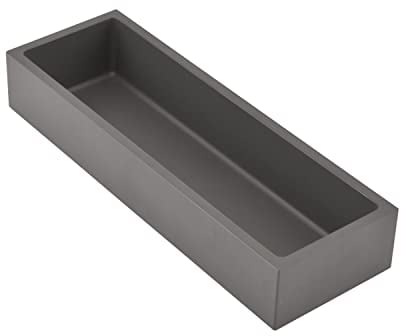NINKA 2289.11 10111 Connect Schubladen Ordnungssystem, Besteckeinsatz 1-Fach Basisschale klein 30x10x5cm, Kunststoff dunkelgrau, Silber, 300 mm