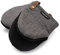Cuisinart Mini Mitt Oven Mitts Set of 2 - Grey Oven Mitts Heat Resistant, with Non Slip Neoprene, Faux Leather Hanging Loop and Charcoal Grey Herringbone Exterior