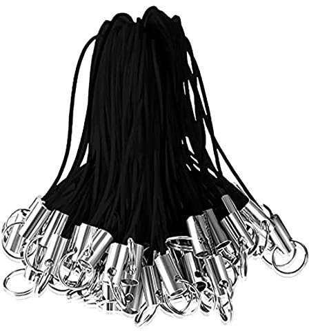 80pcs Attache Cordon Téléphone Portable Chaîne Transport MP3 Clé USB Porte-clé Porte-ID Badge Attache Cordon Téléphone Portable Cordon Collier Avec Fermoir Téléphone Clé Fabrication Bijoux