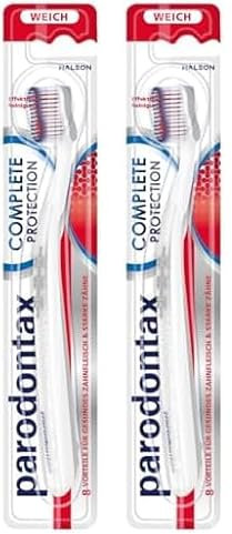 Parodontax Complete Protection Zahnbürste, 1 Stk., für starke Zähne und gesundes Zahnfleisch, weich (Packung mit 2)