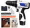 Variable Speed Cordless Electric Screwdriver Gun White, 45Nm Max Rechargeable Drill Driver Tool 26PCS Bit Set, 18+1 Torque, 1.5Ah Li-Ion Battery and Carrying Box