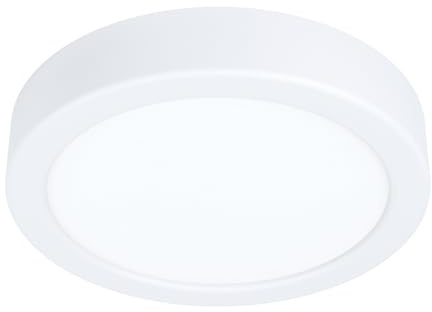 EGLO LED Deckenleuchte Idun, runde Deckenlampe | Deckenbeleuchtung aus Metall und Kunststoff in Weiß, Aufbauleuchte für Büro und Küche, neutralweiß, Ø 17 cm