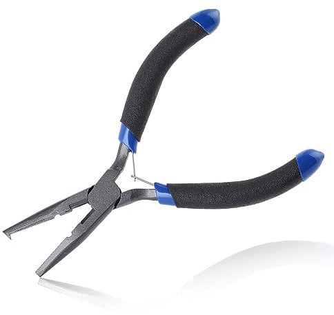 LEONTOOL 5 Fishing Pliers Hook Remover, Light Weight Split Ring Pliers for Fishing 3 in 1 Professional Multifunctional Fish Plier with Braid Line Cutter and Crimper Saltwater Resistant Teflon Coated
