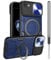 GOTOURED for iPhone 8 Case/iPhone 7 Phone Case/iPhone SE 2020 Case/iPhone SE 2022 Case,Metal Stand Ring Holder,Lens Protector,Slim Bumper Full Protection Shockproof Cover (Blue)