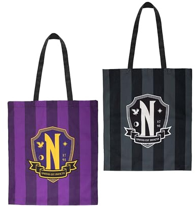 Cinereplicas Wednesday - Nevermore Academy Tragetasche 42 * 38cm - Offizielle Lizenz