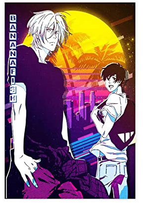 EYEZER Exklusive Kunst Anime Banana Fish Poster 24 Leinwand Poster Schlafzimmer Dekor Sport Landschaft Büro Zimmer Dekor Geschenk ungerahmt 30 x 45 cm