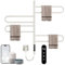 Scaldasalviette Elettrico Bagno, Rotazione di 180° Termoarredo Elettrico Bagno, Scalda Salviette da Bagno Elettrico, Scaldino Asciugamani, con Timer/Temperatura Regolabile, Basso Consumo-WiFi White