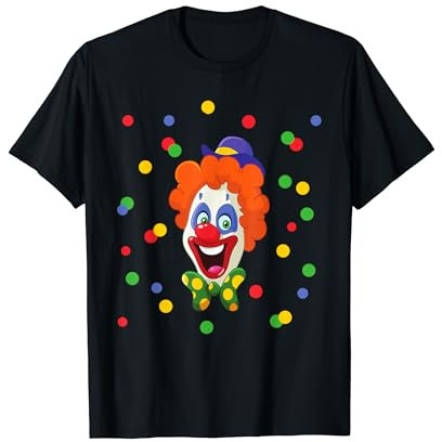 Konfetti Clown Fasching Karneval Kostüm T-Shirt