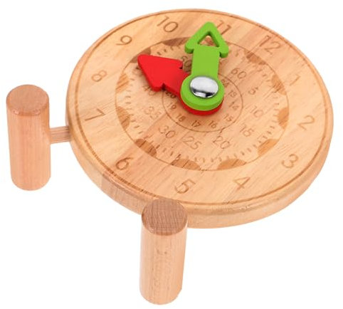 ibasenice 1Stk Zeit kognitive Uhr Spielset aus Holz Spielzeug hölzerne Uhr Mini Kind