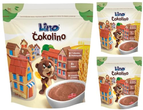 Lino Cokolino Babybrei Beutel Muesli Cornflakes Cerealien 500 gramm x 3 STÜCK