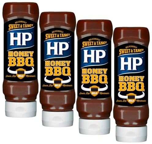 HP BBQ Sauce | Smokey & Sweet Flavors | Vegetarian | Multi-purpose | No Artificial Colors or Preservatives | 465g Bottles for Backyard BBQs (6, Honey BBQ Sauce)