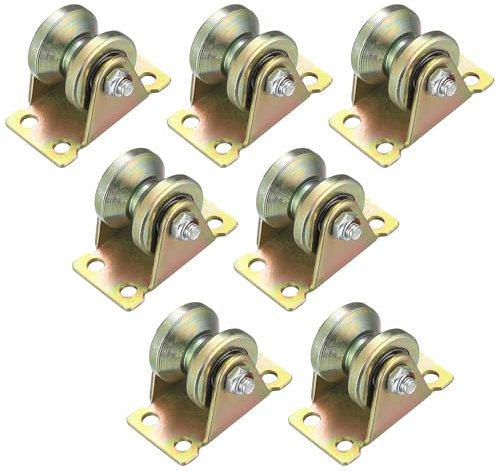 7 Stk Umlenkrollen für Seile, V-Nut Rollenrad Umlenkrolle Hebekran Seilrolle Flaschenzüge, Seilrollen, Schwerlastrollen für Wäscheleine, Flaschenzugsystem, Rolltore, Invertierte, Umlenkrollen Seil