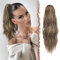 FESHFEN Gewellt Pferdeschwanz Haarteil mit Klammer, 50cm Pferdeschwanz Zopf Extensions Claw Clip in Wavy Ponytail Extension Synthetik Haarverlängerung für Frauen Damen, Braun Gemischt Honigblond