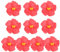 Amosfun 10 Stück Künstliche Hibiskusblüten Künstliche Hibiskusblüten Zum Basteln Sommerparty-Hibiskusdekoration Hawaiianische Luau-Party-Tischdekoration